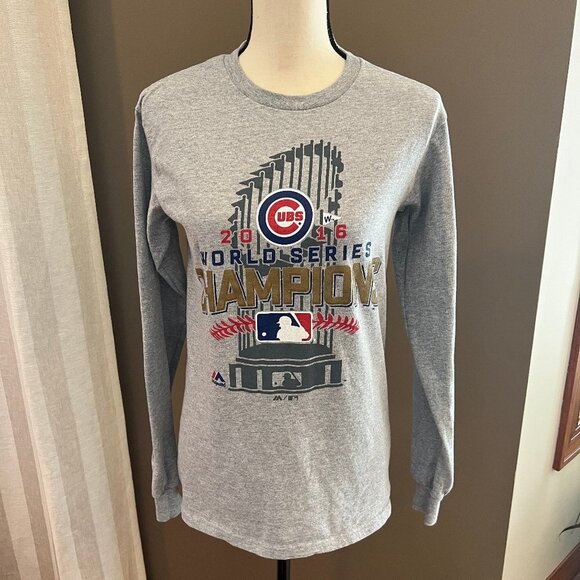 2016 Cubs World Series Champion Long Sleeve, Size Small - Picture 1 of 6